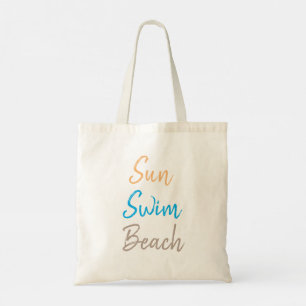 Trendy Sun Swim Beach Custom Tragetasche
