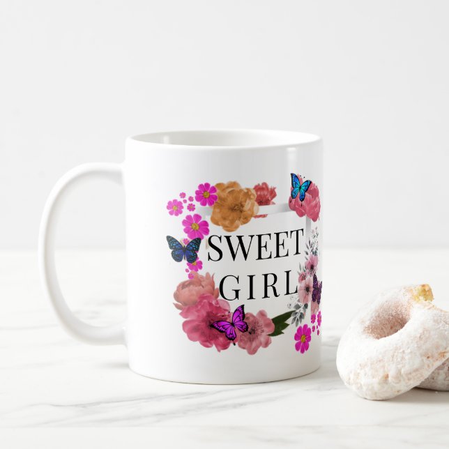 Trendy Sweet Girl Kaffeetasse (Mit Donut)