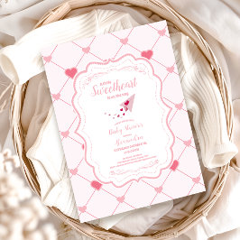 Trendy Sweetheart Valentine's Day Baby Shower Einladung