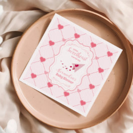 Trendy Sweetheart Valentine's Day Baby Shower Serviette