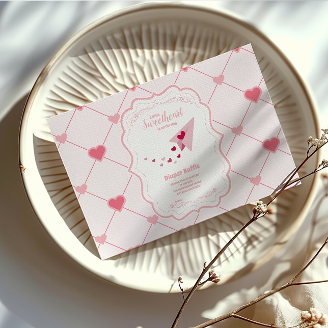 Trendy Sweetheart Valentine's Day Diapper Raffle Begleitkarte (Von Creator hochgeladen)