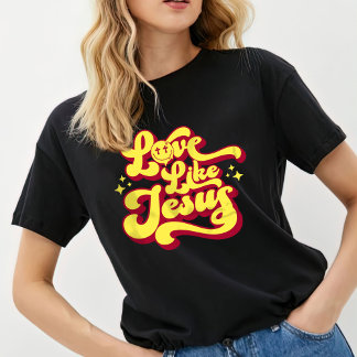 Trendy T-Shirt, Christliches Shirt, Liebe wie Jesu T-Shirt
