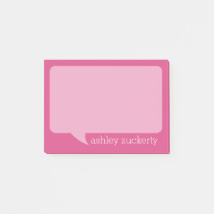 Trendy Talk Blase mit Personalisiertem Namen Post-it Klebezettel