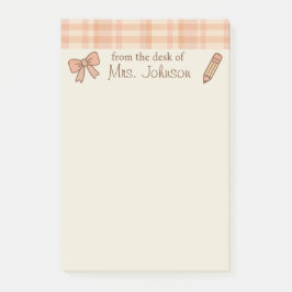 Trendy Teacher Personalisiert 4"x6" Nachhinweise Post-it Klebezettel