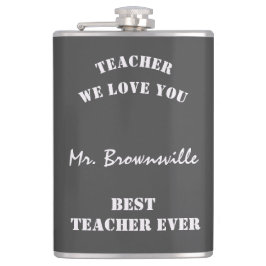 Trendy Teacher Wir Liebe Sie als besten Lehrer all Flachmann