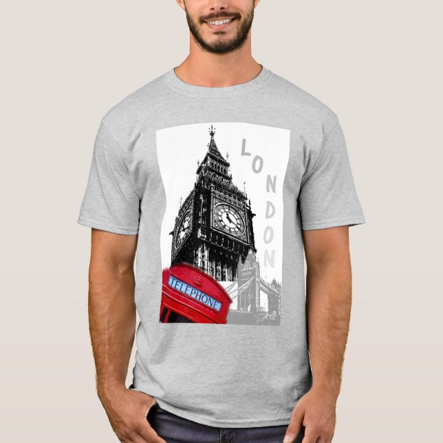 Trendy Template Elegant Modern London Big Ben T-Shirt (Vorderseite)