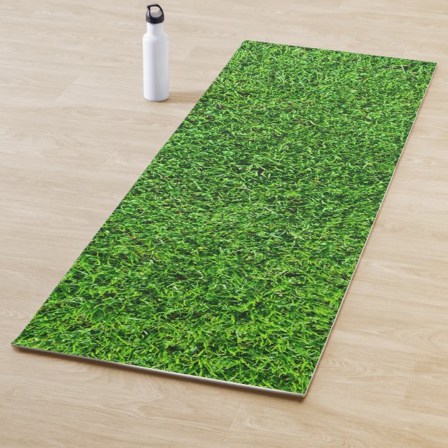 Trendy Template Nature Green Grass Field Fitness Yogamatte (Beispiel)