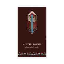 Trendy Terra Cotta Turquoise Tribal Design