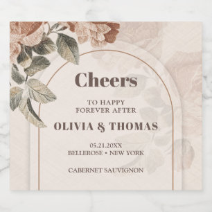 Trendy Terracotta Blume Salbeibraun Farbbogen