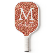 Trendy Terracotta Glitzer Monogram, Initialname
