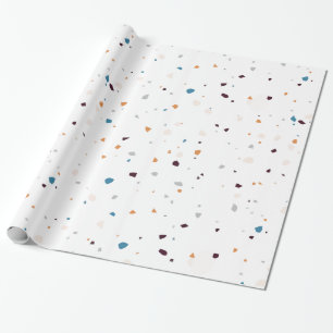 Trendy Terrazzo Confetti Design Stil Geschenkpapier