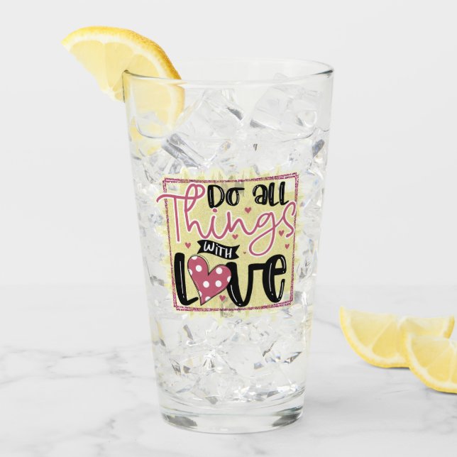 Trendy Things Liebe Valentinstag Glas (Vorderseite Ice)