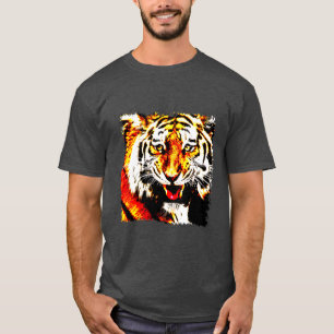 Trendy Tiger Head Moderne elegante Vorlage T-Shirt