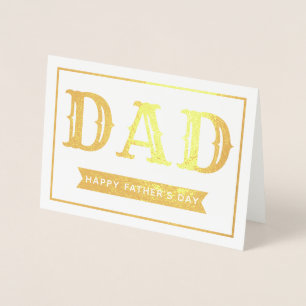 Trendy Tpography Foil Vatertag Folienkarte