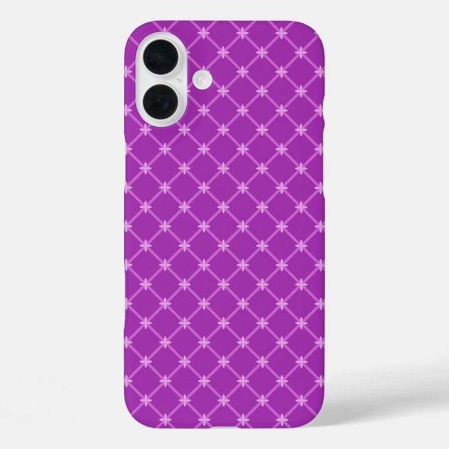 Trendy Traube, Lila Kreuz-Muster Case-Mate iPhone Hülle (Rückseite)