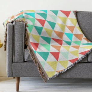 Trendy Triangle Mini Aqua Coral Moderne Abstrakt Decke