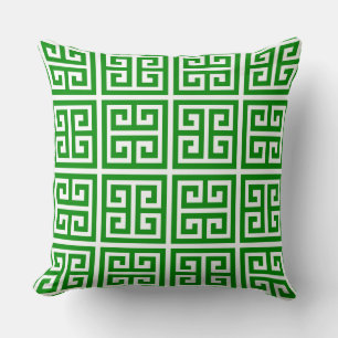 Trendy Tropical Green Key Pattern Kissen