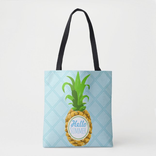 Trendy Tropical Pineapse Hallo Sommer (Vorderseite)