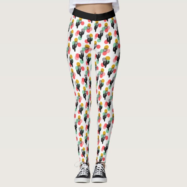 Trendy Tropical Succultic Leggings (Vorderseite)