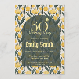 Trendy Tulip Aesthetic Spring Birthday Einladung