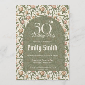 Trendy Tulip Inspired Birthday Party Einladung