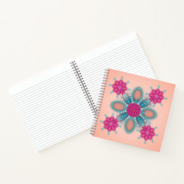 Trendy Turquoise Fuchsia Fashion Notizbuch (Innenseite)