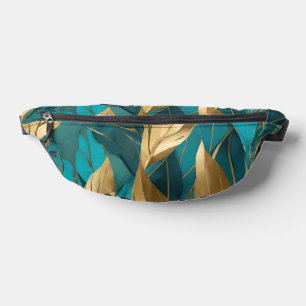 Trendy Turquoise Gold Boho Blätter Collection Bauchtasche