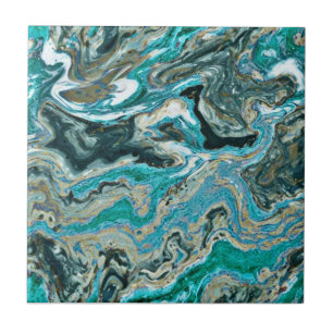 Trendy Turquoise Rocky Pattern Style Keramik Tile Fliese