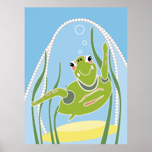 Trendy Turtle Poster