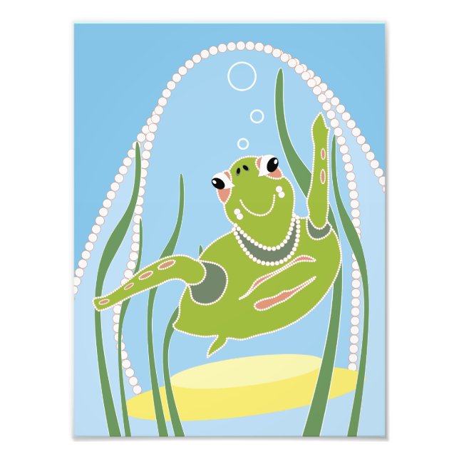 Trendy Turtle Print Fotodruck (Vorne)