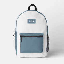 Trendy Two-Tone School Style with Personalization Bedruckter Rucksack