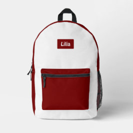 Trendy Two-Tone School Style with Personalization Bedruckter Rucksack