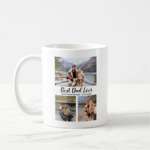 Trendy Typografie 3 Foto Collage Vatertag Kaffeetasse