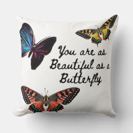 Trendy typografie bunt Schmetterling Sommer Kissen