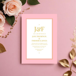 Trendy Typografie - Einladung zur Hochzeit in Rosa