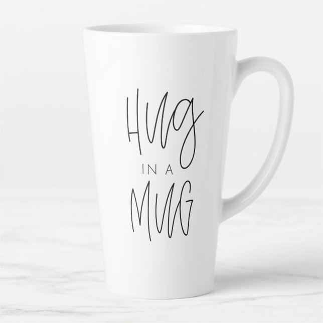 Trendy typografische Umarmung in einer Tasse (Rechts)
