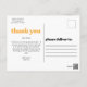 Trendy Typografy Abschluss Vielen Dank Postkarte (Rückseite)