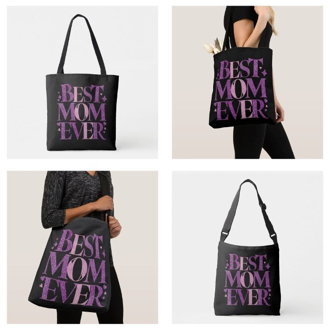 Trendy Typografy Best Mama jemals (best mom ever bags Trendy Typography)