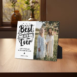Trendy Typografy Best Vater Ever Foto Fotoplatte<br><div class="desc">Lass Papa weiß, wie viel er Ihnen mit dieser trendigen Typografie Best Vater Ever Foto Plaque zu sagen. Laden Sie einfach Ihr eigenes Foto hoch und passen Sie die Nachricht und den Namen/die Namen an, um es persönlich und einzigartig für Sie zu machen. Ein wunderbares Geschenk für Väter Tag, Geburtstag...</div>