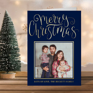 Trendy Typografy "Merry Christmas" Foto Real