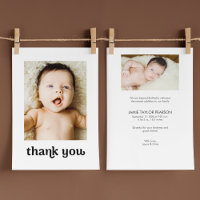 Trendy Typografy Simple Modern 2 Baby Fotos