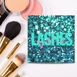 Trendy Typography Beauty Makeup Artist Lashes Quadratische Visitenkarte
