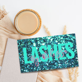 Trendy Typography Beauty Makeup Artist Lashes Visitenkarte