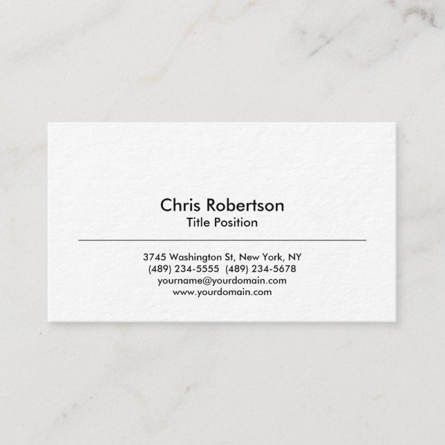 Trendy Ultra-Thick Charming Business Card Visitenkarte (Vorderseite)