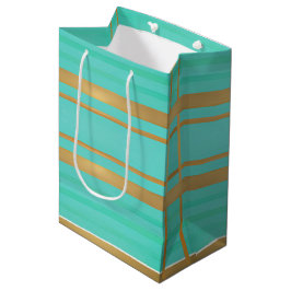 Trendy und Chic Blue und Gold ausgezeichnet Mittlere Geschenktüte