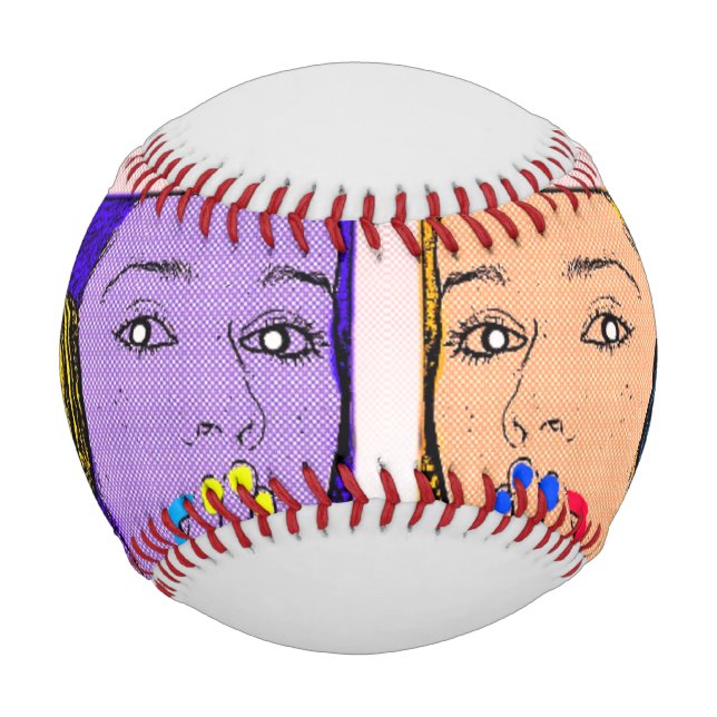 Trendy und farbenfroh baseball (Vorderseite)