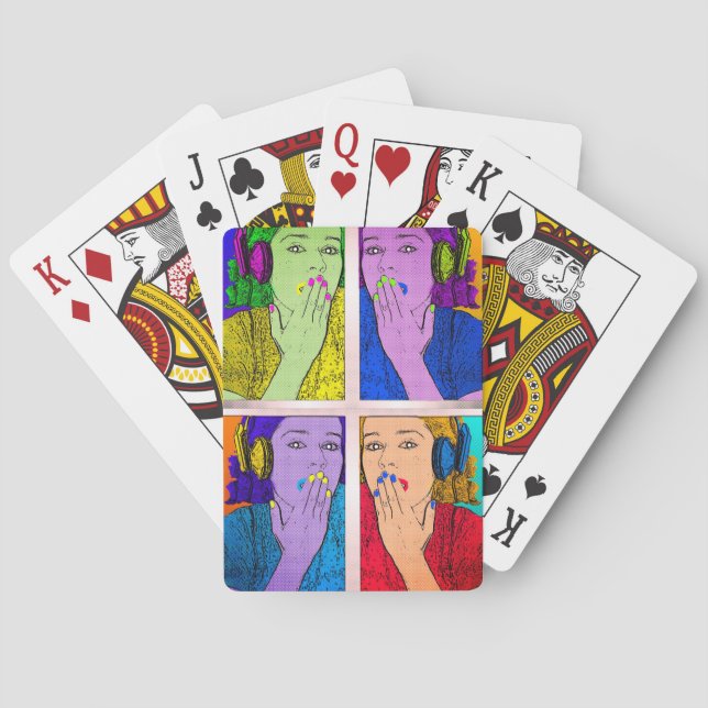 Trendy und farbenfroh spielkarten (Rückseite)