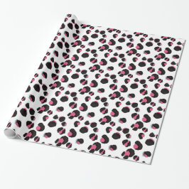 Trendy und glam rosa Leoparden Druck Dschungel Geschenkpapier