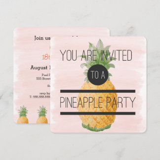 Trendy und lustiges Ananas Party Einladung