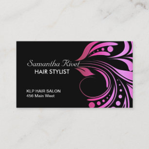 Trendy und mutige Haar-Stylist-Geschäfts-Karte Terminkarte